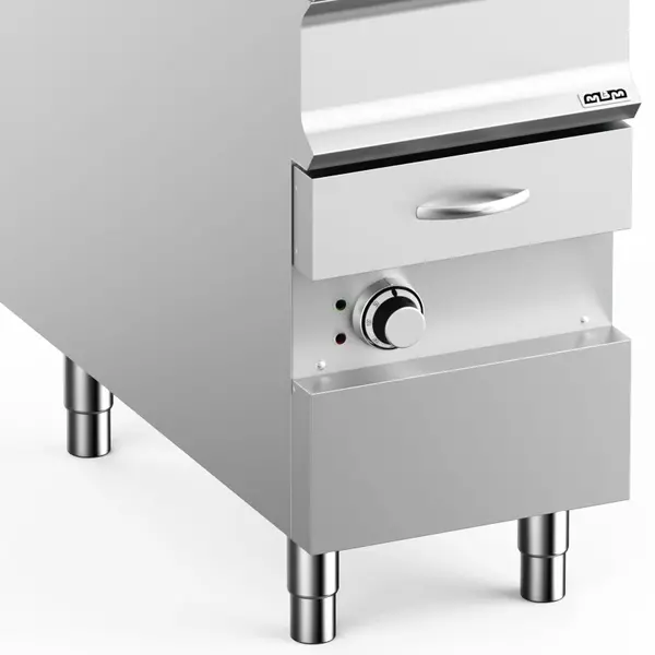 Stoomgrill | DOMINA PRO 900 | Elektrisch | Oppervlak 370x640 (Gietijzer) | 7kW (400V) | Uitneembare Waterlade | 400x900x850(h)mm