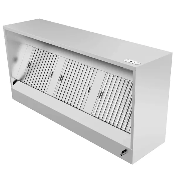 Afzuigkap | Doosmodel | Incl. Motor | 2500m³/u | Regelaar + Verlichting | 2400x950x520(h)mm