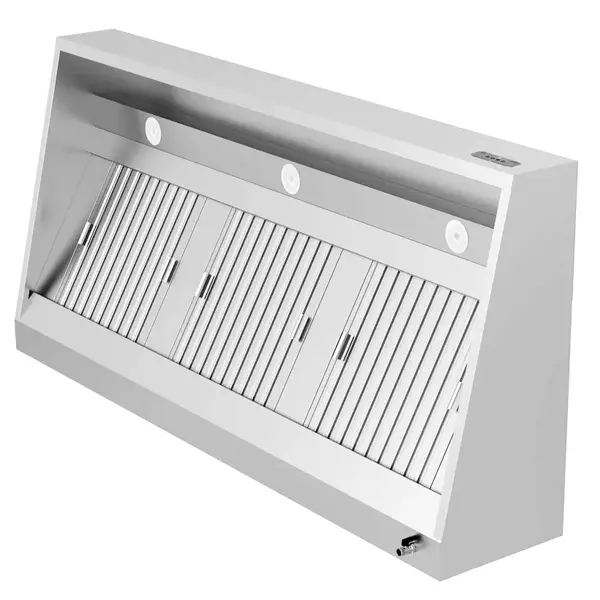 Afzuigkap | Schuin Model | Incl. Motor | 1500m³/u | Regelaar + Verlichting | 1600x700x540(h)mm