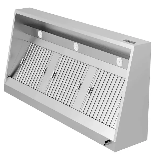 Afzuigkap | Schuin Model | Incl. Motor | 2500m³/u | Regelaar + Verlichting | 3000x1100x520(h)mm