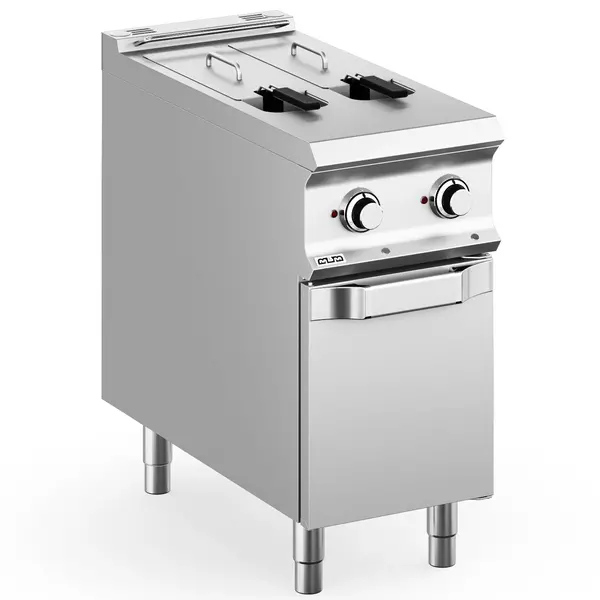 Friteuse | DOMINA PRO 900 | Elektrisch | 8+8L | 100°C/180°C | 10.5kW (400V) | Aftapkranen | 400x900x850(h)mm