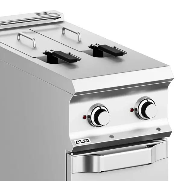 Friteuse | DOMINA PRO 900 | Elektrisch | 8+8L | 100°C/180°C | 10.5kW (400V) | Aftapkranen | 400x900x850(h)mm