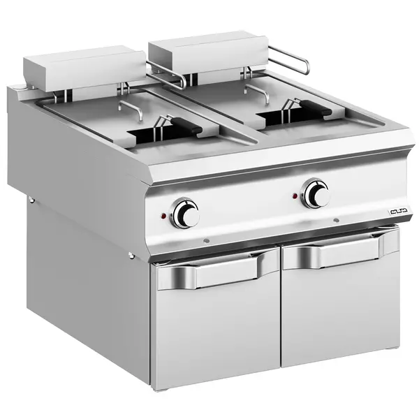 Friteuse | DOMINA PRO 900 | Elektrisch | 18+18L | 100°C/180°C | 32kW (400V) | Aftapkranen | 800x900x580(h)mm