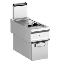 MBM Italy Friteuse | DOMINA PRO 900 | Gas | 18L | 90°C/190°C | 18kW | Aftapkraan | Piëzo Ontsteking | 400x900x580/908(h)mm