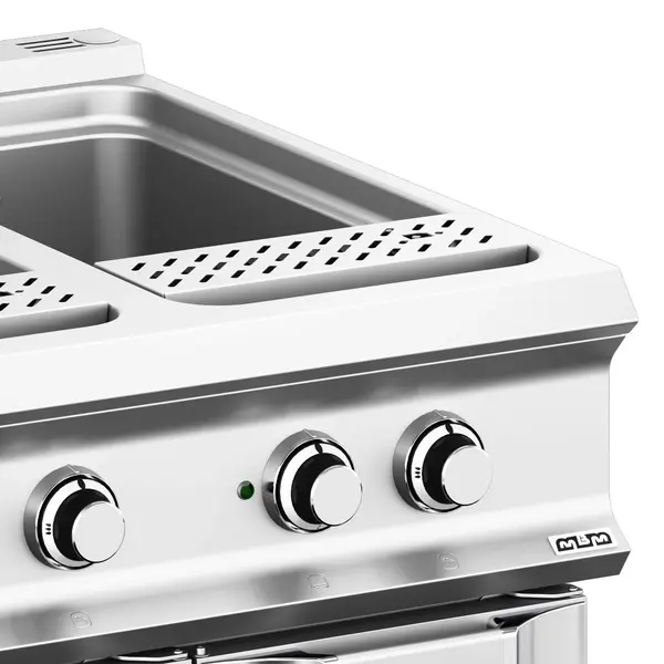 Pastakoker | DOMINA PRO 900 | Elektrisch | 2x 40L | 18kW (400V) | Vulkranen + Aftapkranen | 800x900x580(h)mm