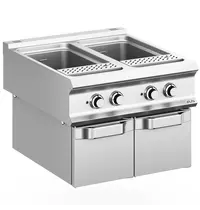 MBM Italy Pastakoker | DOMINA PRO 900 | Elektrisch | 2x 40L | 18kW (400V) | Vulkranen + Aftapkranen | 800x900x580(h)mm