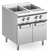 MBM Italy Pastakoker | DOMINA PRO 900 | Elektrisch | 2x 40L | 18kW (400V) | Vulkranen + Aftapkranen | 800x900x850(h)mm