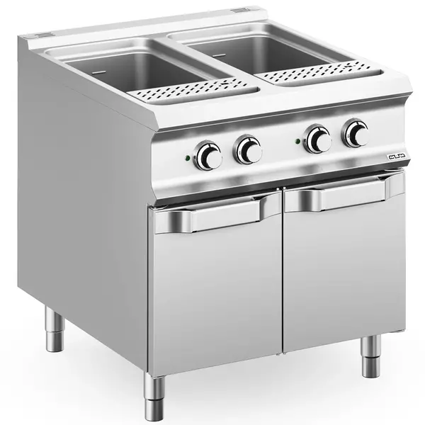 Pastakoker | DOMINA PRO 900 | Elektrisch | 2x 40L | 18kW (400V) | Vulkranen + Aftapkranen | 800x900x850(h)mm