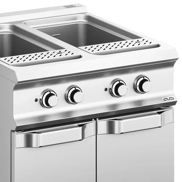 Pastakoker | DOMINA PRO 900 | Elektrisch | 2x 40L | 18kW (400V) | Vulkranen + Aftapkranen | 800x900x850(h)mm