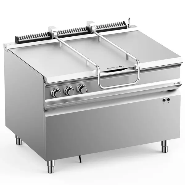 Kantelbare Braadpan | DOMINA PRO 900 | Gas | 120L | 90°C/320°C | 29.3kW | Vulkraan (230V) | 1200x950x965(h)mm