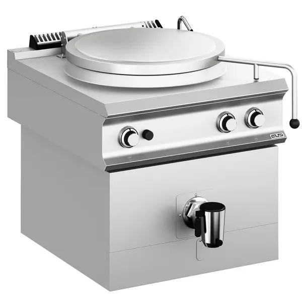 Kookketel | DOMINA PRO 900 | Gas | 150L | Directe Verhitting | 21kW | Piëzo Ontsteking | Vulkraan (Warm/Koud) + Aftapkraan | 800x900x700(h)mm