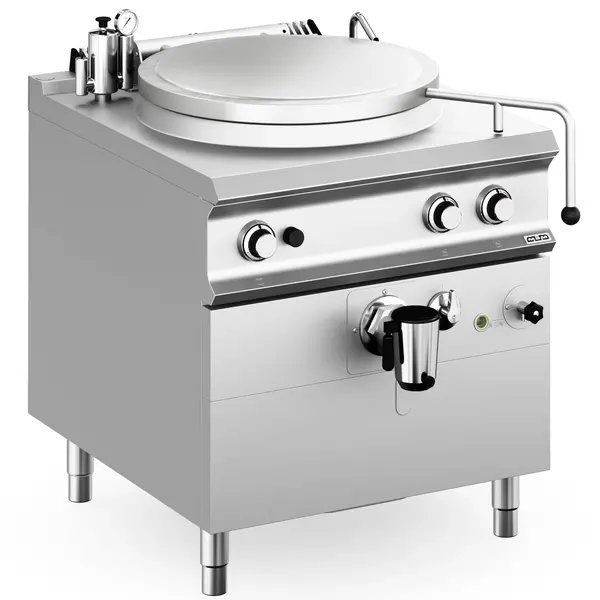 Kookketel | DOMINA PRO 900 | Gas | 100L | Indirecte Verhitting | 21kW | Piëzo Ontsteking | Vulkraan (Warm/Koud) + Aftapkraan | 800x900x850(h)mm