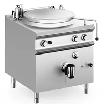 MBM Italy Kookketel | DOMINA PRO 900 | Gas | 150L | Indirecte Verhitting | 21kW | Piëzo Ontsteking | Vulkraan (Warm/Koud) + Aftapkraan | 800x900x850(h)mm 