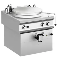 MBM Italy Kookketel | DOMINA PRO 900 | Gas | 100L | Indirecte Verhitting | 21kW | Piëzo Ontsteking | Vulkraan (Warm/Koud) + Aftapkraan | 800x900x700(h)mm 