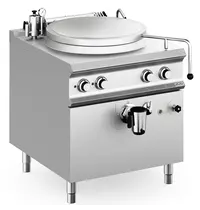 MBM Italy Kookketel | DOMINA PRO 900 | Elektrisch | 100L | Indirecte Verhitting | 14.4kW (400V) | Vulkraan (Warm/Koud) + Aftapkraan | 800x900x850(h)mm