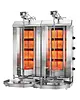 Potis Dönergrill | STANDARD | Gas | 2x 4 Branders | 28kW (8x 3.5kW) | Max. 2x 70kg | Rotatiemotoren Boven | 1100x750x1120(h)mm 