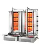 Potis Dönergrill | SERIE F | Gas | 2x 4 Branders | 28kW (8x 3.5kW) | Max. 2x 70kg | Rotatiemotoren Onder | 1140x760x1040(h)mm 