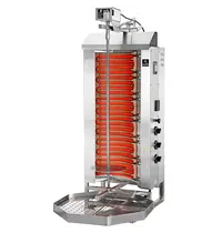 Potis Dönergrill | STANDARD | Elektrisch | 6 Elementen (Keramisch) | 7.8kW (400V) | Max. 50kg | Rotatiemotor Boven | 500x650x1120(h)mm