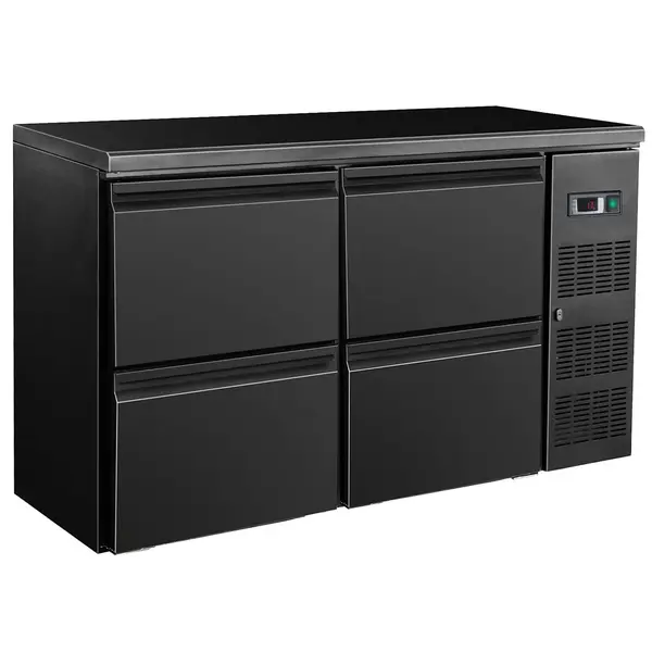 Barkoelkast | STANDARD LINE | 350L | Zwart | 0°C/+10°C | Geforceerd | 4 Laden | 1462x513x860(h)mm