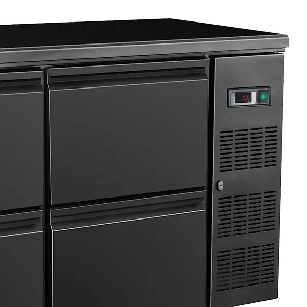 Barkoelkast | STANDARD LINE | 350L | Zwart | 0°C/+10°C | Geforceerd | 4 Laden | 1462x513x860(h)mm