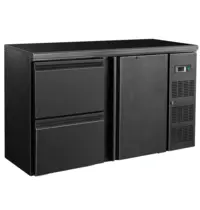 CombiSteel Barkoelkast | STANDARD LINE | 350L | Zwart | 0°C/+10°C | Geforceerd | 1 Draaideur + 2 Laden | 1462x513x860(h)mm 