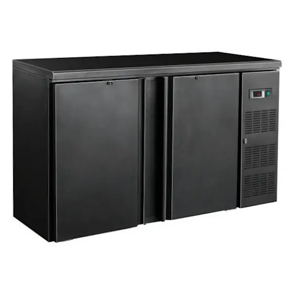 Barkoelkast | STANDARD LINE | 350L | Zwart | 0°C/+10°C | Geforceerd | Draaideuren | 1462x513x860(h)mm