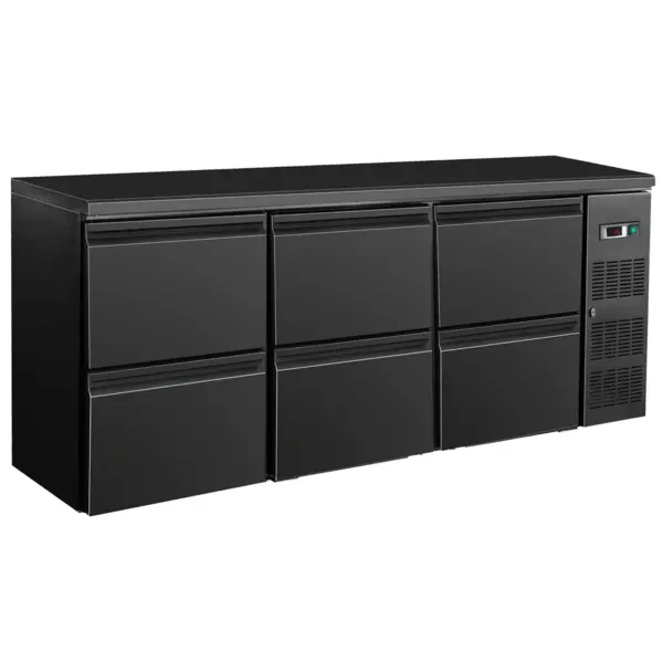 Barkoelkast | STANDARD LINE | 537L | Zwart | 0°C/+10°C | Geforceerd | 6 Laden | 2002x513x860(h)mm