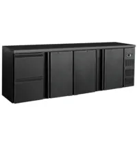 CombiSteel Barkoelkast | STANDARD LINE | 698L | Zwart | 0°C/+10°C | Geforceerd | 3 Draaideuren + 2 Laden | 2542x513x860(h)mm 