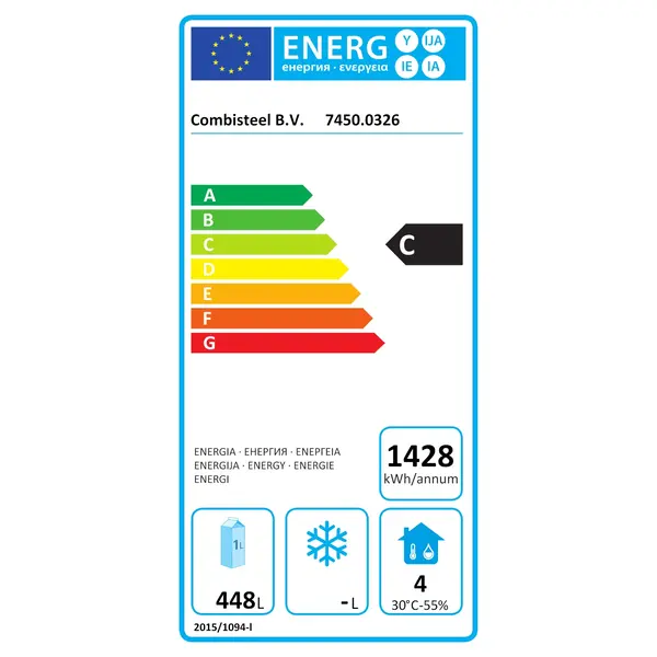 Barkoelkast | STANDARD LINE | 698L | Zwart | 0°C/+10°C | Geforceerd | 3 Draaideuren + 2 Laden | 2542x513x860(h)mm