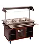 CombiSteel Gekoeld Buffet | Hout/RVS | 3x 1/1 GN | +4°C/+8°C | Statisch | Verlichte Kap | Wielen (Geremd) | 1200x700x1400(h)mm 