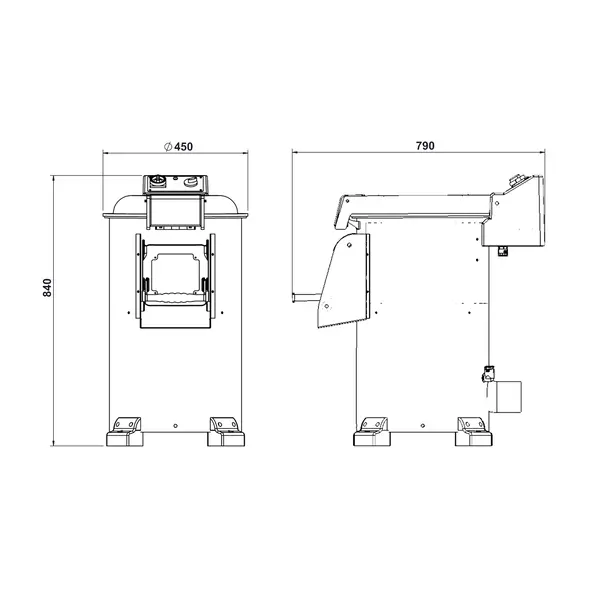 Aardappelschilmachine | 200kg/u | Lading 10kg | 0.75kW (230V) | 450x790x840(h)mm