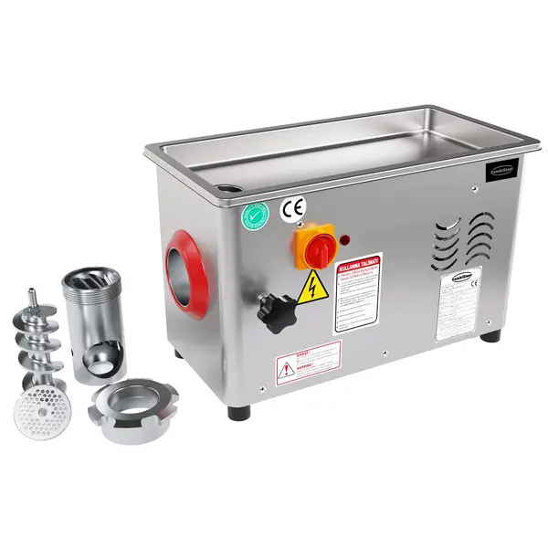 Vlees-/Gehaktmolen | Mes N°12 (Ø120mm) | 90kg/u | Verwijderbare Kop | 0.55kW (230V) | 310x650x400(h)mm