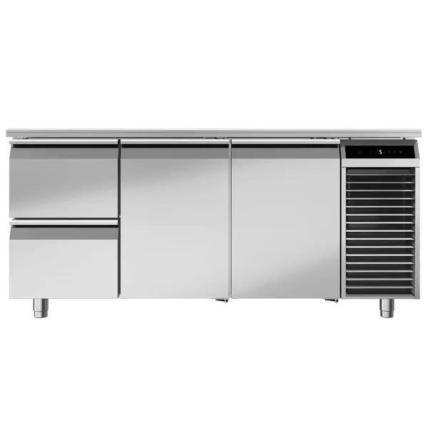Koelwerkbank | PERFORMANCE | 440L | 2 Deuren + 2 Laden (1/1 GN) | -2°C/+8°C | Geforceerd | Temperatuuralarm | 1780x700x850(h)mm