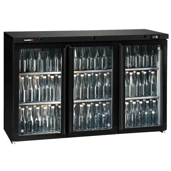 Barkoelkast | MAXIGLASS | 371L | Antracietgrijs | +2°C/+18°C | Geforceerd | Draaideuren | 1350x576x840/850(h)mm