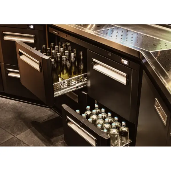 Barkoelkast | GM-LINE | 150L | Antracietgrijs | +2°C/+18°C | Geforceerd | Scharnier Links | 600x576x840/850(h)mm