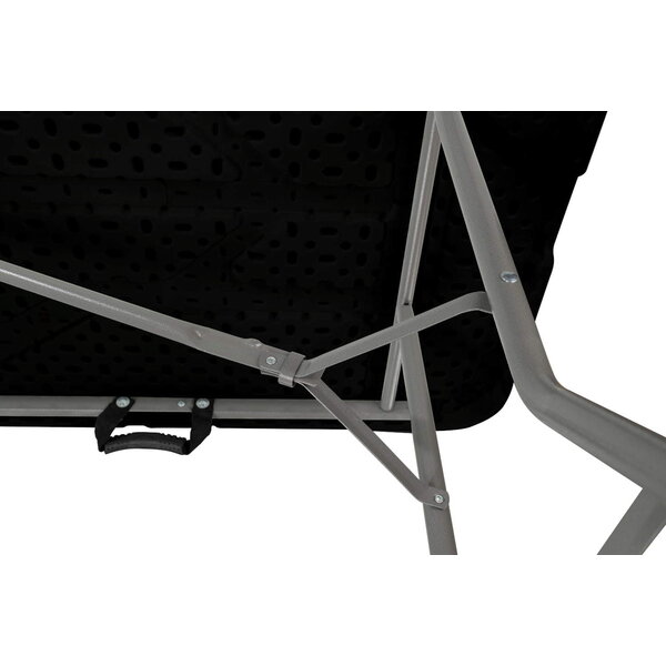 Inklapbare Buffettafel | EVENT | Kunststof/Staal | Zwart Blad | Grijs Frame | In-/Outdoor | 1800x750x740(h)mm