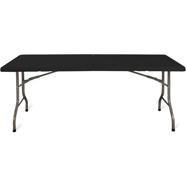 Inklapbare Buffettafel | EVENT | Kunststof/Staal | Zwart Blad | Grijs Frame | In-/Outdoor | 1800x750x740(h)mm