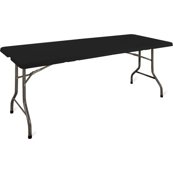 Inklapbare Buffettafel | EVENT | Kunststof/Staal | Zwart Blad | Grijs Frame | In-/Outdoor | 1800x750x740(h)mm