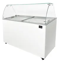 CombiSteel Schepijsvitrine | CORSICA | Energiezuinig | 231L | 6x 5L | -14°C/-24°C | Statisch | Gekoelde Reserve | Wielen | 909x644x1229(h)mm 