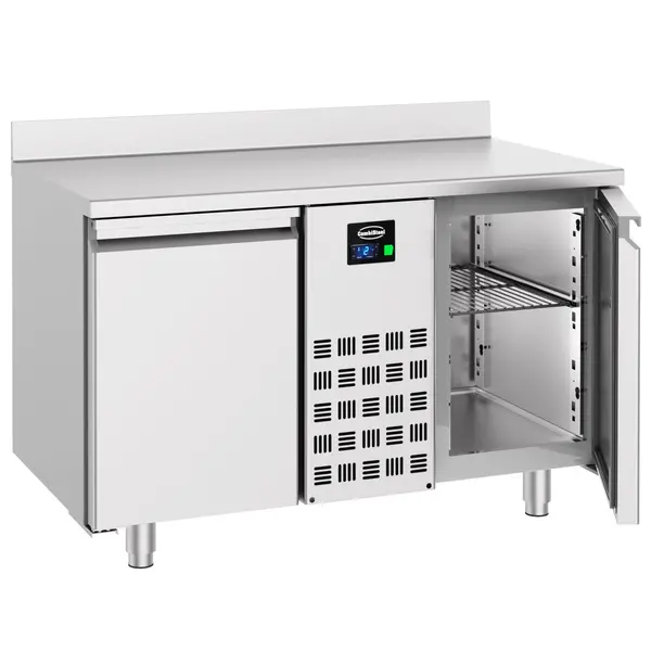 Koelwerkbank | PRO LINE | Energiezuinig | 281L | 2 Deuren (1/1 GN) | -2°C/+8°C | Geforceerd | Achteropstand | 1300x700x860(h)mm