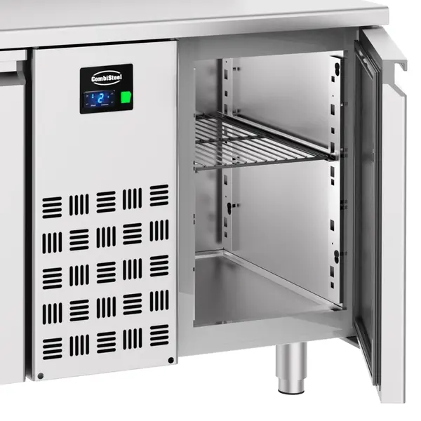 Koelwerkbank | PRO LINE | Energiezuinig | 281L | 2 Deuren (1/1 GN) | -2°C/+8°C | Geforceerd | Achteropstand | 1300x700x860(h)mm