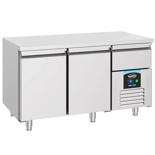 Koelwerkbank | PRO LINE | 281L | 2 Deuren (1/1 GN) + 1 Lade | -2°C/+8°C | Geforceerd | 1400x700x850(h)mm
