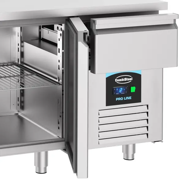 Koelwerkbank | PRO LINE | 281L | 2 Deuren (1/1 GN) + 1 Lade | -2°C/+8°C | Geforceerd | 1400x700x850(h)mm