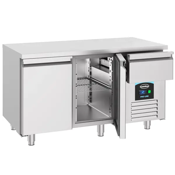 Koelwerkbank | PRO LINE | 281L | 2 Deuren (1/1 GN) + 1 Lade | -2°C/+8°C | Geforceerd | 1400x700x850(h)mm