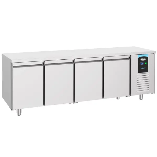 Koelwerkbank | ENERGY LINE | Energiezuinig | 632L | 4 Deuren (1/1 GN) | -2°C/+8°C | Geforceerd | 2330x700x850(h)mm