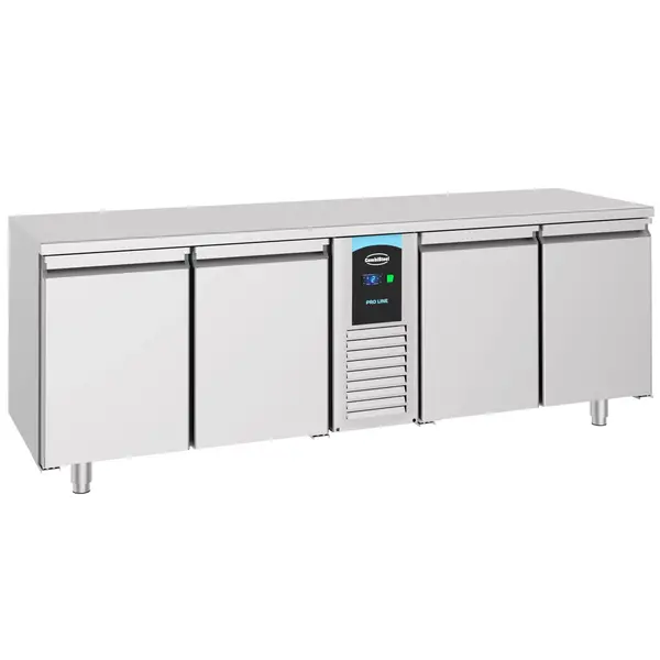 Koelwerkbank | PRO LINE | Energiezuinig | 632L | 4 Deuren (1/1 GN) | -2°C/+8°C | Geforceerd | 2270x700x850(h)mm