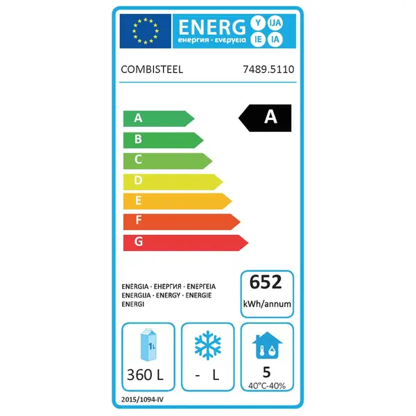 Koelwerkbank | ENERGY LINE | Energiezuinig | 632L | 4 Deuren (1/1 GN) | -2°C/+8°C | Geforceerd | 2270x700x850(h)mm