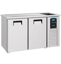 CombiSteel Vatenkoeler | PRO LINE | RVS | 2 Deuren | -2°C/+8°C | Geforceerd | Spoelbak (Rechts) | 1550x700x950(h)mm
