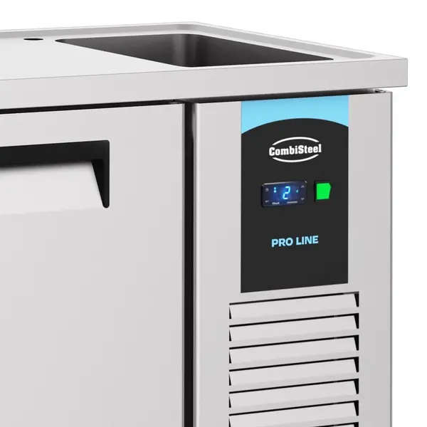 Vatenkoeler | PRO LINE | RVS | 3 Deuren | -2°C/+8°C | Geforceerd | Spoelbak (Rechts) | 2100x700x950(h)mm
