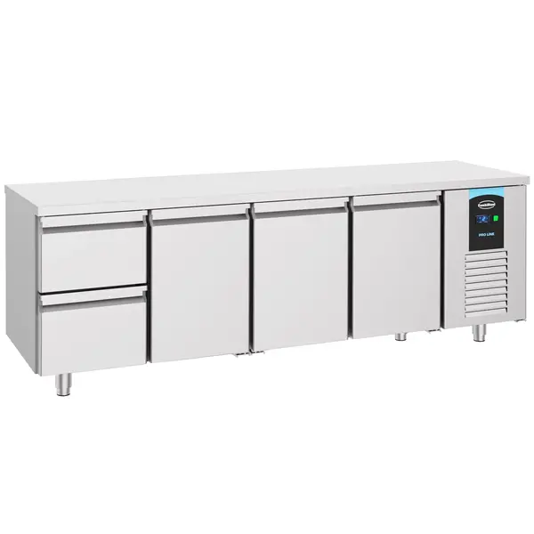 Koelwerkbank | ENERGY LINE | Energiezuinig | 632L | 3 Deuren + 2 Laden (1/1 GN) | -2°C/+8°C | Geforceerd | 2330x700x850(h)mm